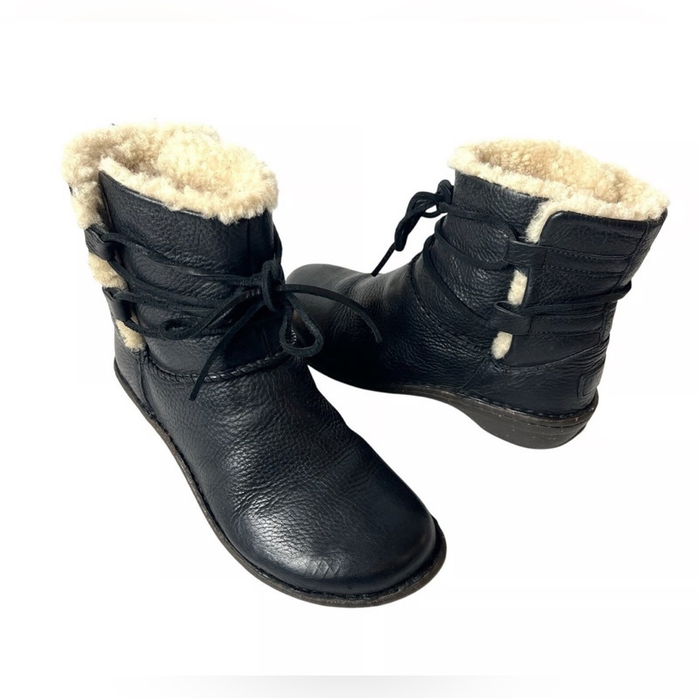UGG Black and Tan Winter Boots